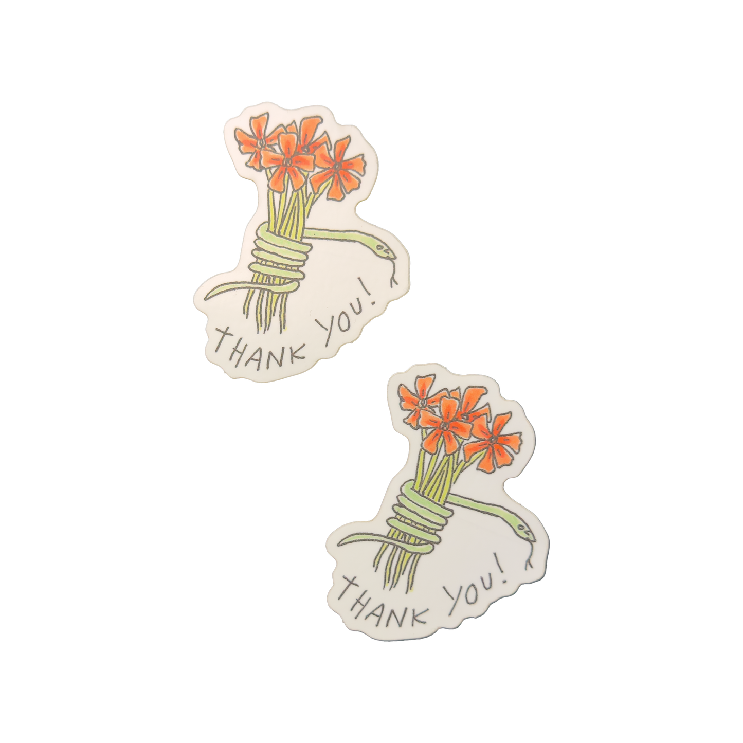 Thank You Snake Sticker