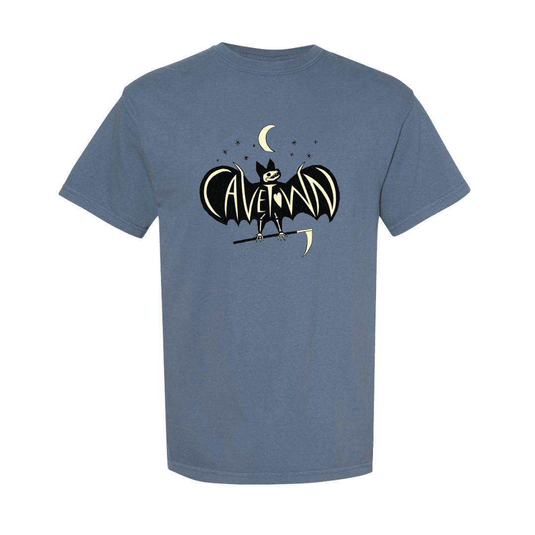 Bat Tour Tee - Denim Blue (Glow In the Dark) – Cavetown