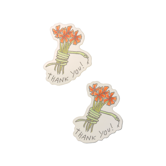 Thank You Snake Sticker